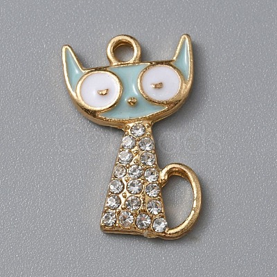 Alloy Enamel Pendants ENAM-WH0065-25KCG-02-1