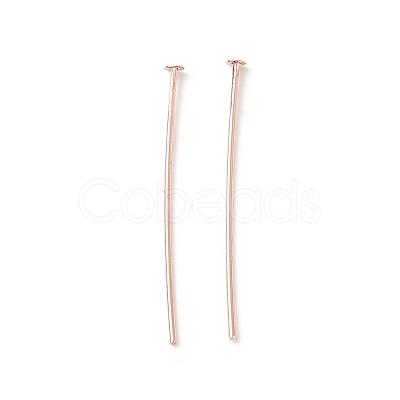 Brass Flat Head Pins KK-WH0058-03B-RG-1