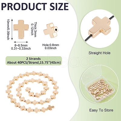 2 Strands Electroplated Synthetic Non-magnetic Hematite Beads Strands G-TA0001-63A-1
