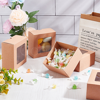 Folding Kraft Paper Cardboard Jewelry Gift Boxes CON-WH0092-25B-1