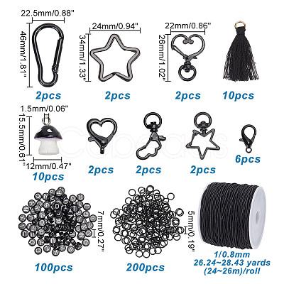 ARRICRAFT DIY Keychain Necklace Making Kit DIY-AR0003-51-1