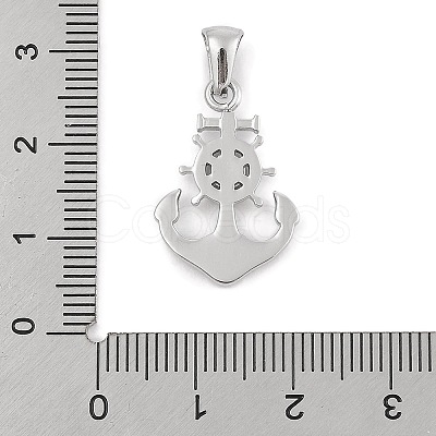 304 Stainless Steel Micro Pave Cubic Zirconia Pendants STAS-D112-03P-06-1