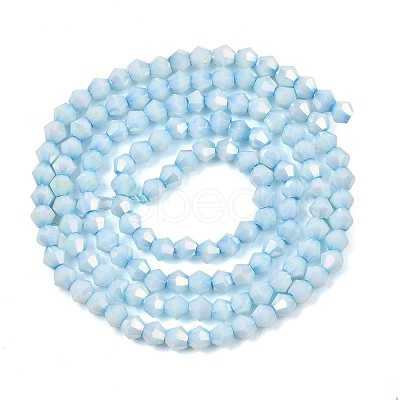 Electroplate Bicone Glass Beads Strands GL-T021-2.5x3mm-16-17-1