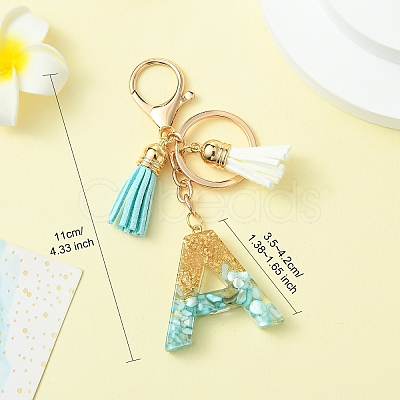 Transparent Epoxy Resin Pendant Keychains KEYC-FS00022-06-1