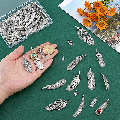 96Pcs Tibetan Style Alloy Pendants TIBE-PH0002-56-1
