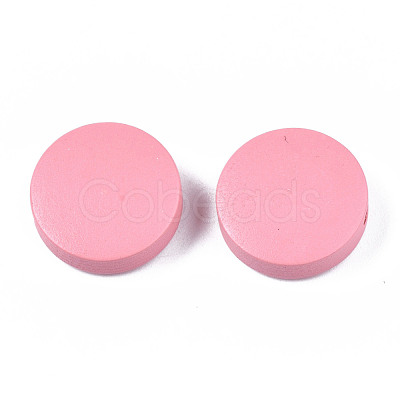 Painted Natural Poplar Wood Beads WOOD-S045-063B-06-1