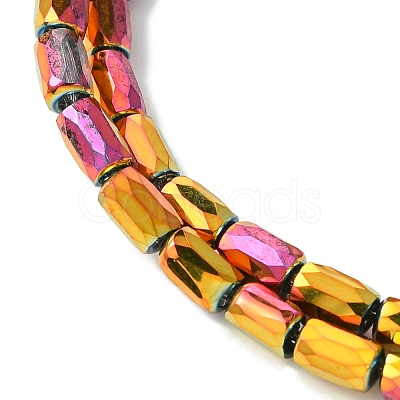 Electroplate Glass Beads Strands GLAA-Q101-02A-FP02-1