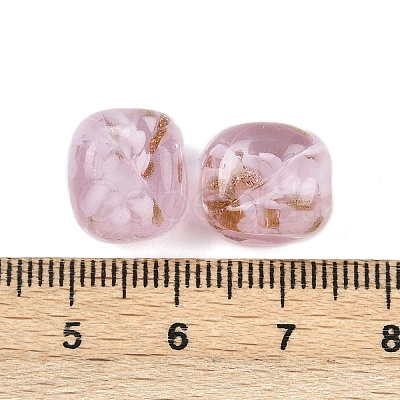 Handmade Gold Sand Lampwork Beads LAMP-H069-01A-1