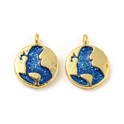Rack Plating Brass Charms X-KK-R153-09G-1