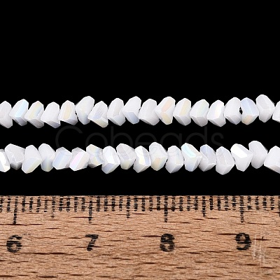 Electroplate Opaque Glass Beads Strands LS-EGLA-Q139-01A-C01-1