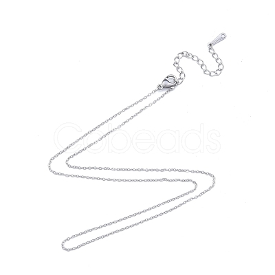 Non-Tarnish 304 Stainless Steel Cable Chains Necklace for Men Women NJEW-N050-A03-S12-1