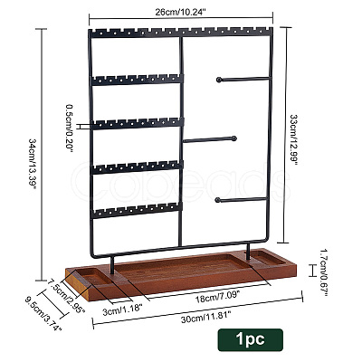 Iron Jewelry Set Display Stands EDIS-WH0029-23-1