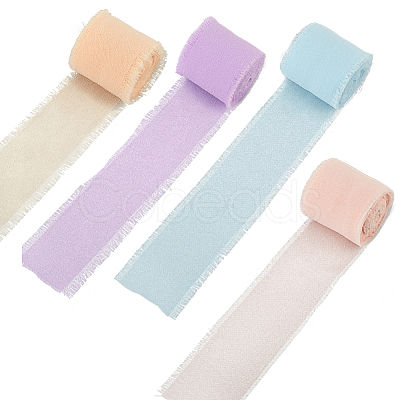 4Pcs 4 Colors Polyester Ribbons DIY-CY0001-72-1