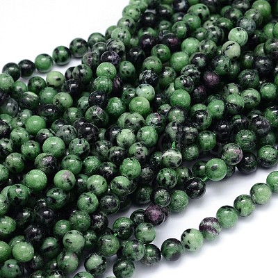 Round Natural Ruby in Zoisite Bead Strands X-G-F222-11-8mm-1