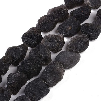Natural Tektite Beads Strands G-Q164-F03-01-1