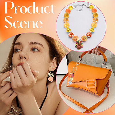 DIY Round Acrylic & Resin Beaded Bracelets Jewelry Set DIY-SC0026-41-1
