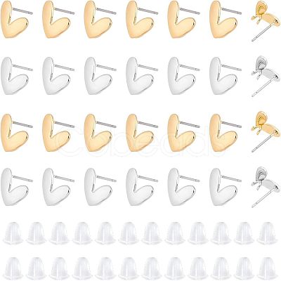 24Pcs Iron Stud Earring Findings FIND-UN0001-20-1