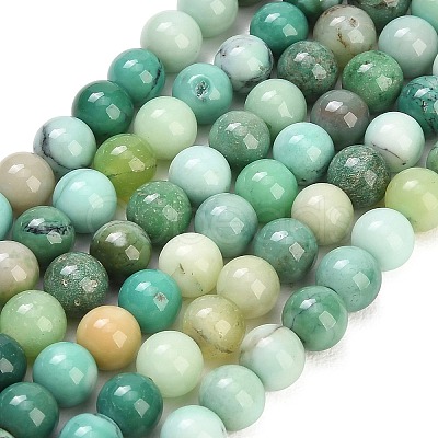 Natural Green Grass Agate Beads Strands GG-CBA007A-B03-6mm-1