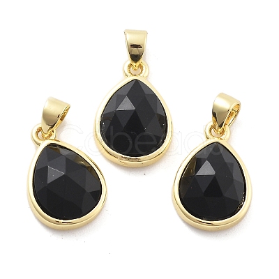 Natural Obsidian Charms G-L553-47G-01-1
