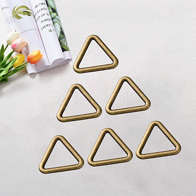 20Pcs Triangle Alloy Linking Rings FIND-CY0001-17AB-1
