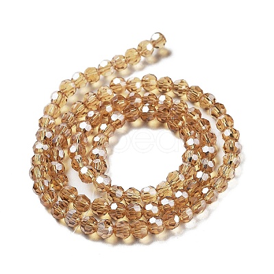Electroplate Transparent Glass Beads Strands EGLA-A035-T4mm-A17-1