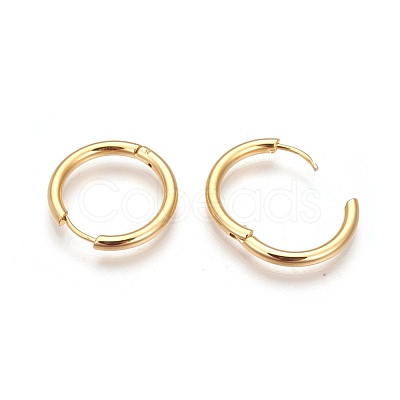 Ion Plating(IP) 304 Stainless Steel Hoop Earrings EJEW-P177-G-19-1