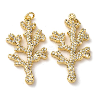 Brass Micro Pave Cubic Zirconia Pendants KK-A271-04G-04-1