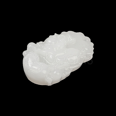 Natural White Jade Carved Pendants G-S384-01L-1