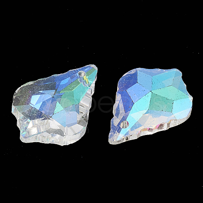 Plated Faceted Leaf Glass Beads LS-EGLA-S100-02-1