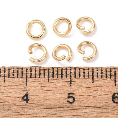Brass Open Jump Rings KK-G604-08G-24-1
