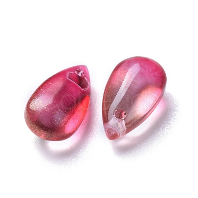 Transparent Glass Charms GLAA-O017-01D-1