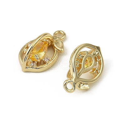 Brass Micro Pave Cubic Zirconia Pendants LS-KK-C107-05G-1