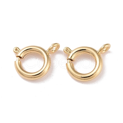 Eco-friendly Brass Spring Ring Clasps X-KK-D082-01B-G-1