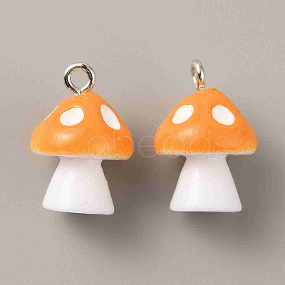 Opaque Resin Pendants RESI-WH0035-13E-1
