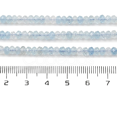 Natural Aquamarine Beads Strands G-K376-B04-02-1