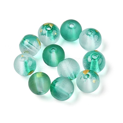 Frosted Baking Paint Glass Beads X1-DGLA-N005-8mm-09-1