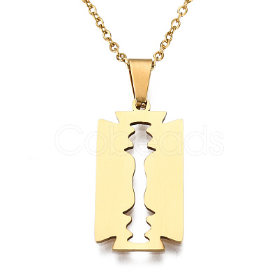 201 Stainless Steel Pendants Necklaces NJEW-S105-JN721-45-2-1