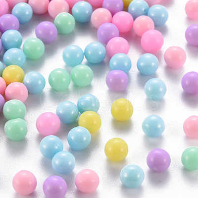 Opaque Acrylic Beads X-PAB702Y-A01-1
