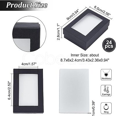 Rectangle Valentines Day Presents Packages Cardboard Jewelry Set Boxes CBOX-NB0001-04-1