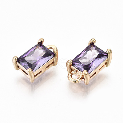 Brass Glass Rhinestone Pendants GLAA-S179-21B-RS-1