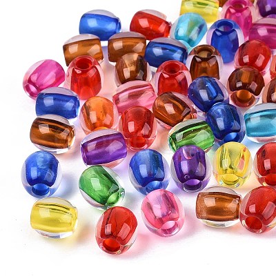 Transparent Acrylic European Beads OACR-Q200-11-1