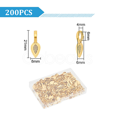 Unicraftale 200Pcs Tibetan Style Alloy Glue-on Flat Pad Bails KK-UN0001-48-1