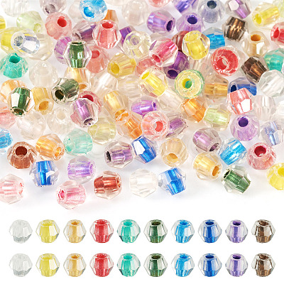 2Bags 200Pcs Transparent Glass Beads GLAA-TA0003-44I-1