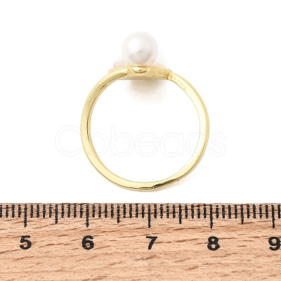 Adjustable Brass White Shell Cuff Rings SH-CBA3B38-01G-1