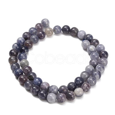 Natural Iolite Beads Strands G-G300-A04-8mm-1