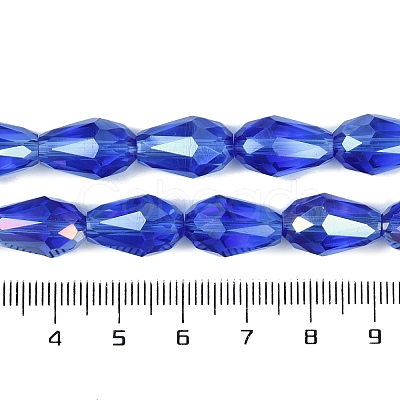 Transparent Electroplate Glass Beads Strands LS-EGLA-N013-T8mm-B11-1