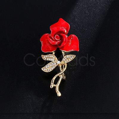 Rhinestone Rose of Life Enamel Pin VALE-PW0001-055B-1
