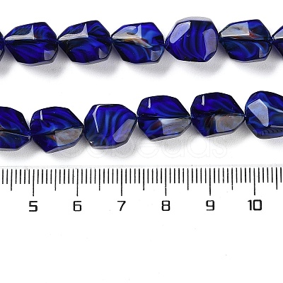 Handmade Gold Sand Lampwork Beads Strands LAMP-U001-01I-1