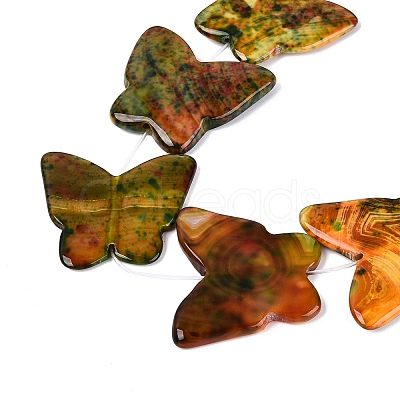 Natural Fire Crackle Agate Beads Strands G-Q606-65-1