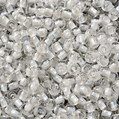 6/0 Transparent Inside Colours Glass Seed Beads SEED-P006-01A-15-1